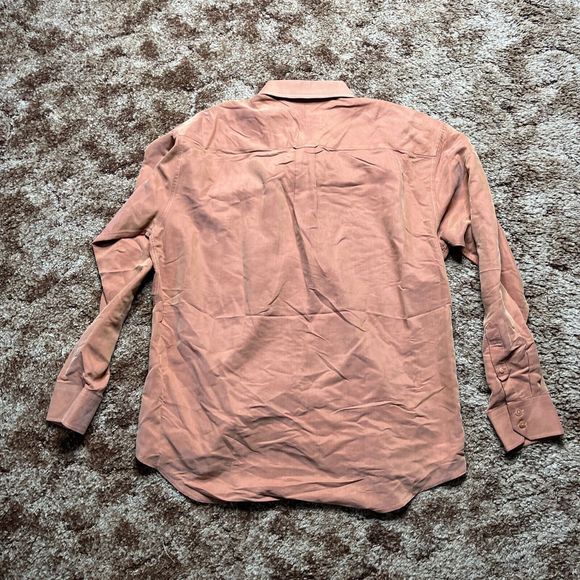 Bugatchi Uono Men's Shirt Size Large Button Down Orange - Picture 10 of 10